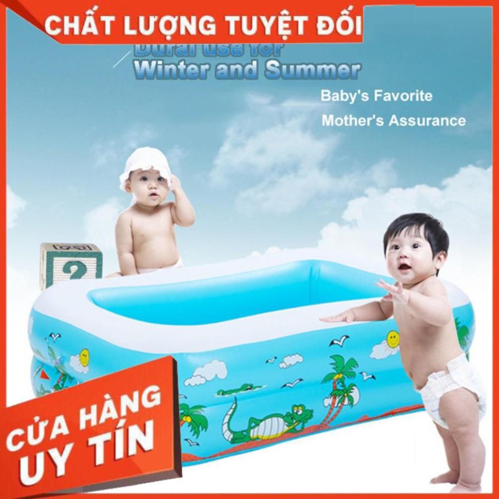 Hồ bơi mini, Bể bơi phao trong nhà cho trẻ, hình chữ nhật kích thước 135cm - HÀNG LOẠI 1 CAO CẤP - BẢO HÀNH 1 ĐỔI 1