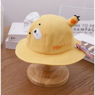 Mũ vành mặt gấu cho bé từ 3m-24m