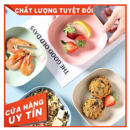 [Mã LIFEHLSALE2 giảm 10% đơn 0Đ] Set 8 Đĩa Nhựa Lúa Mạch đựng Hoa QUả, Trái Cây, Đồ Ăn An Toàn Và Tiện Lợi