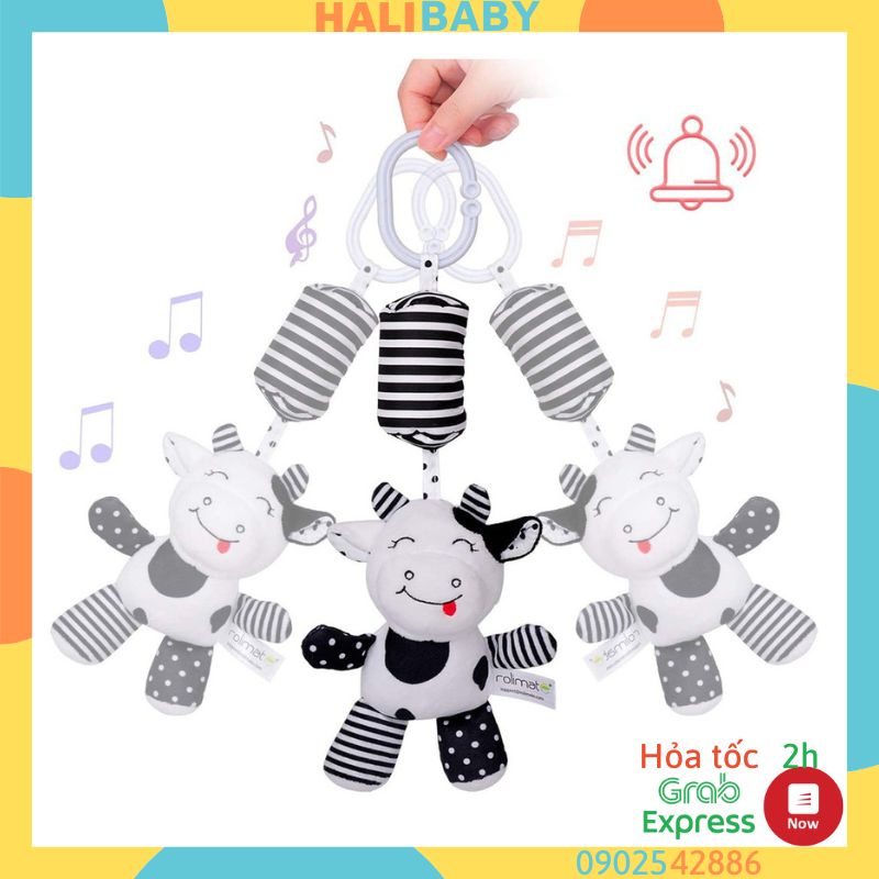 Treo Nôi Kích Thích Thị Giác Treo Xe Đẩy Đen Trắng TOLOLO Cho Bé TN37