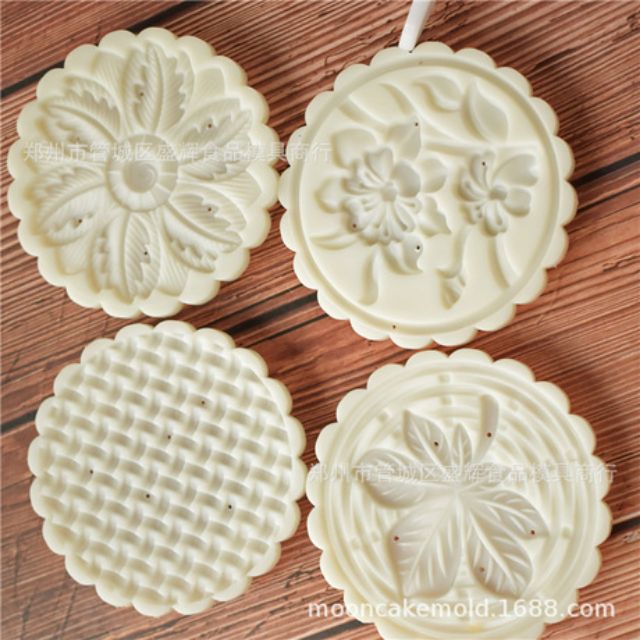 Bộ khuôn trung thu lò xo 2019 Lá Phong 4 mặt 1 nhấn size 150g và 200g