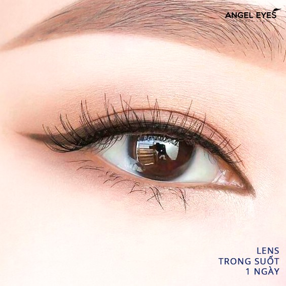 [RẺ VÔ ĐỊCH] Lens 1 ngày trong suốt Angel Eyes cho mắt nhạy cảm có độ cận từ 0 đến 6 độ chống ánh sáng xanh