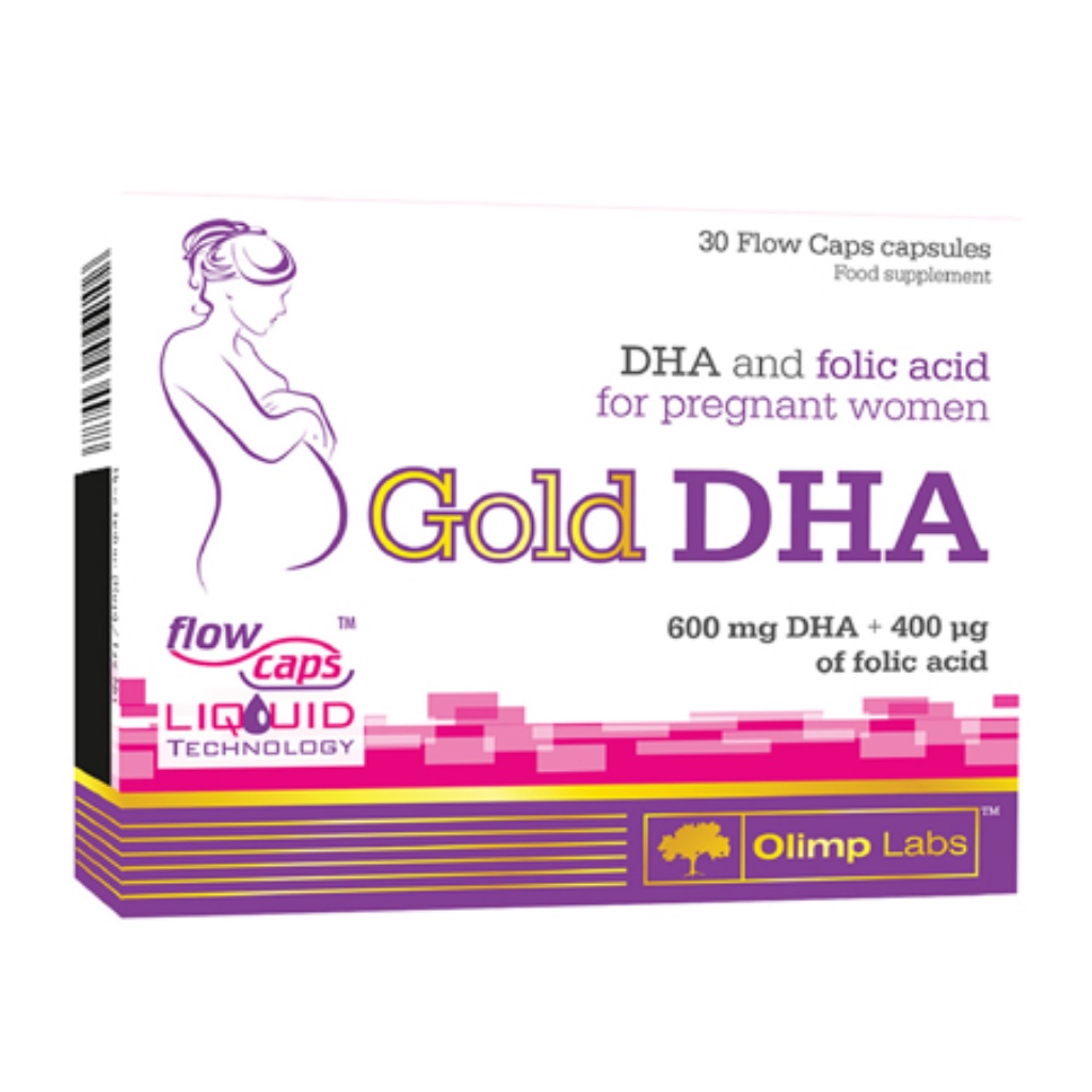 DHA Cho Bà Bầu Gold DHA - Bổ Sung DHA &amp; Axit Folic Cho Bà Bầu &amp; Phụ Nữ Sau Sinh (Hộp 30 Viên)