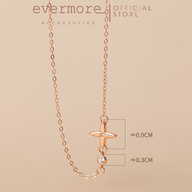 Dây chuyền bạc EVERMORE, vòng cổ Tinh Vân bạc ý 925, phong cách thanh lịch, minimalism - D033