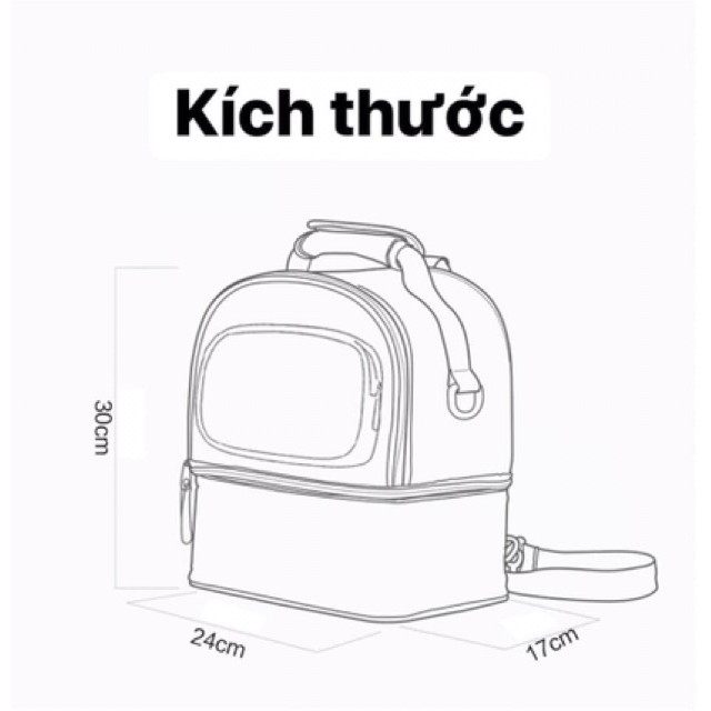 Balo bĩm sữa giữ nhiệt mẫu mới cao cấp trẻ trung năng động cho mẹ bĩm