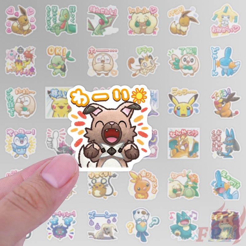 Bộ 40 Miếng Dán Hình Biểu Tượng Cảm Xúc Pokemon