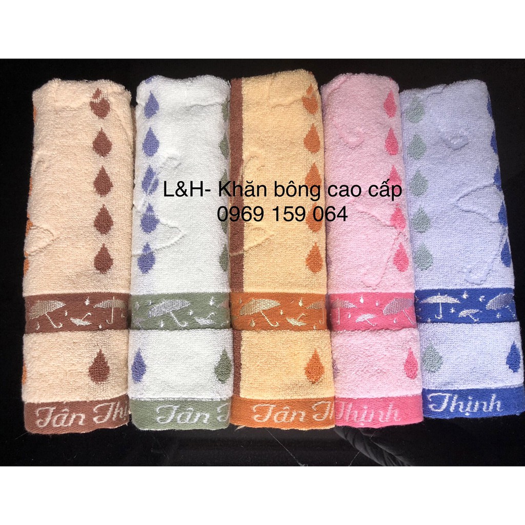 Khăn mặt cotton Tân Thịnh (new), hoa văn chiếc ô, KT 30x50cm