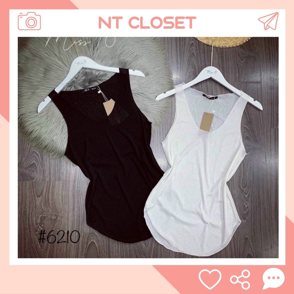 Áo ba lỗ nữ form rộng trơn, áo thun giấy chạy vắt sổ form dài giấu quần (new) - AT004