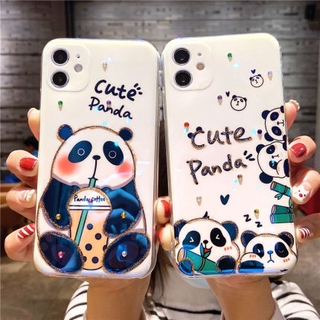 Ốp điện thoại mềm họa tiết hình gấu trúc dễ thương cho iPhone 12ProMax iPhone 11 X XsMax Xr iPhone 7 8Plus 11ProMax12Pro