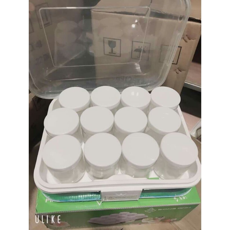 Máy làm sữa chua tự động tại nhà an toàn cao cấp tặng kèm 12 cốc tiện dụng