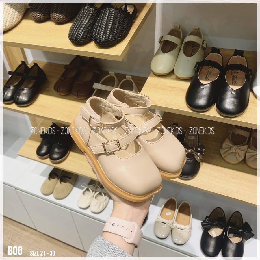 Giày búp bê hai quai dán cho bé gái Zonekids - B06
