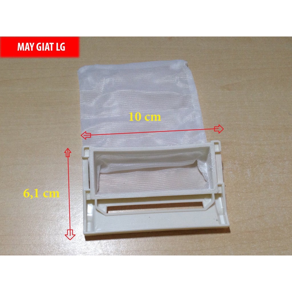 túi lọc rác máy giặt LG / lưới lọc rác mg LG 6.1x10.0 cm