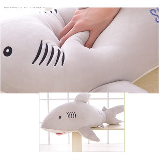 CÁ MẬP NHỒI BÔNG MÀU XÁM Size 65cm