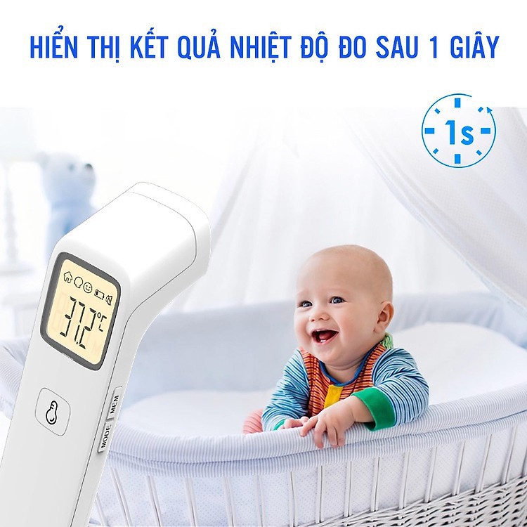 [BH 2 Năm] Nhiệt kế hồng ngoại không tiếp xúc Jumper FR203, Nhiệt kế điện tử microlife