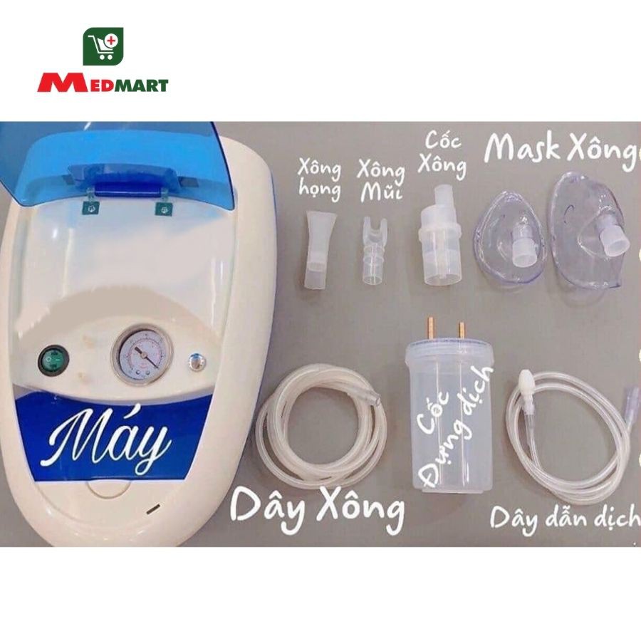 Máy Xông Hút Mũi Họng 2 Trong 1 AG Life Hi Baby Ấn Độ, Có Đồng Hồ Chính Áp Lực, Bảo Hành 08 Năm - Medmart