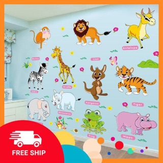 Decal dán tường ⚡️𝗙𝗥𝗘𝗘𝗦𝗛𝗜𝗣⚡️ Tranh dán tường siêu đẹp, hoạ tiết vui nhộn dành cho bé