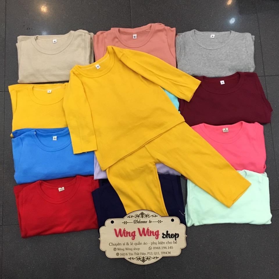 Set bộ thun tay dài cho bé yêu - chất thun cotton 100% mùa hè thoáng mát, mùa đông ấm áp
