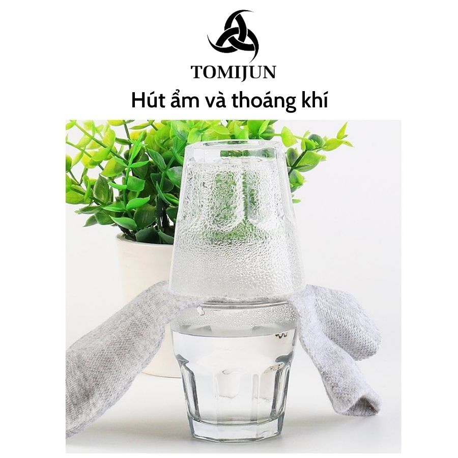 Vớ tất cổ ngắn nam nữ thể thao cotton trơn TOMIJUN mềm mịn, kháng khuẩn, khử mùi và thoáng khí