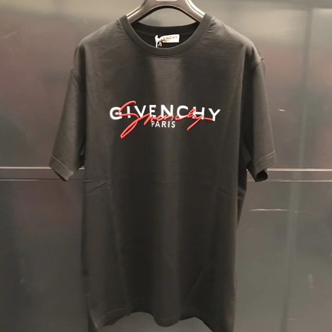 Givenchy Áo Thun Ngắn Tay Dáng Rộng In Chữ Logo Paris Cá Tính