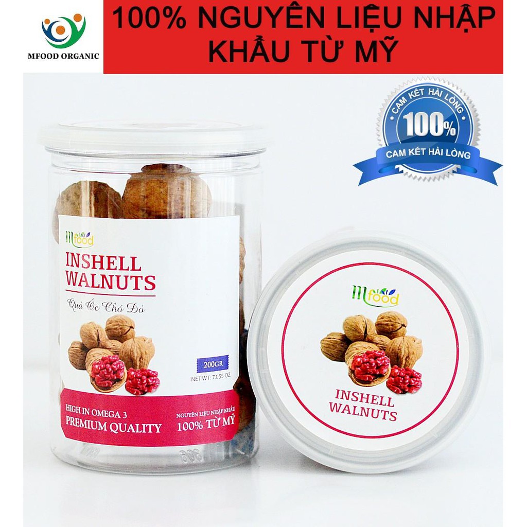 [hot] HẠT ÓC CHÓ ĐỎ MỸ 200gr (NGUYÊN HẠT SẤY CHÍN)