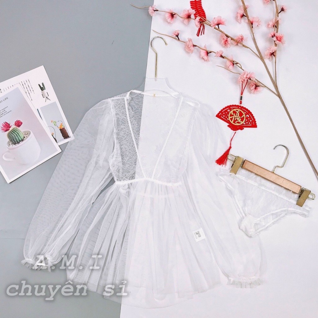 Váy ngủ voan xuyên thấu FREESHIP váy ngủ sexy Quảng Châu cao cấp