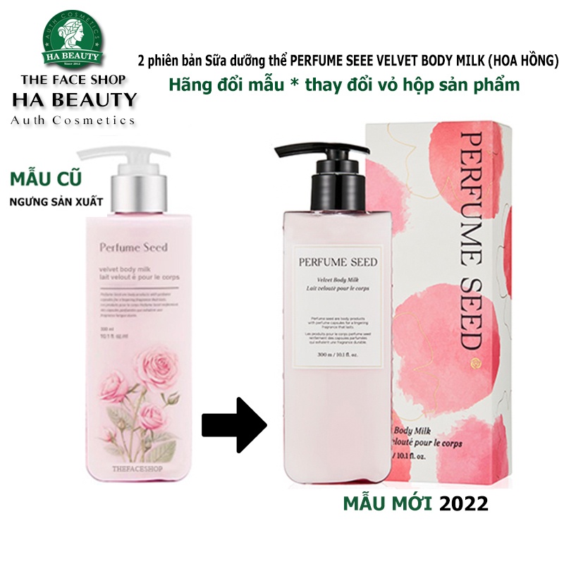 SET Sữa dưỡng thể & Sữa Tắm dưỡng Ẩm dưỡng Sáng trắng da Hương nước hoa PERFUME SEED Set THE FACE SHOP