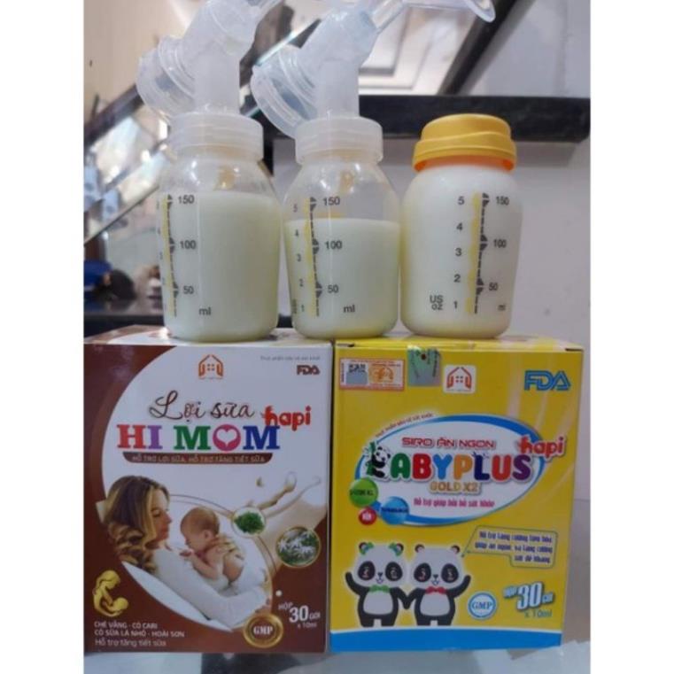 COMBO 1 SIRO BABYPLUS + 1 LỢI SỮA HI MOM giúp mẹ nhiều sữa sữa đặc thơm mát dinh dưỡng bé tăng cân