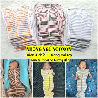 Nhộng Chũn 💖𝑭𝑹𝑬𝑬𝑺𝑯𝑰𝑷 💖Nhộng  NOONON Thu Đông Giúp Bé Ngủ Ngon - Quấn Em Bé Từ 2 Tháng Tới 6 Tháng - Mã NCD03