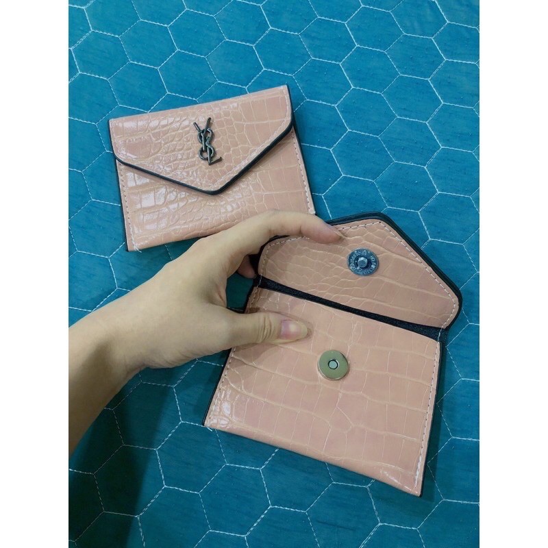 VÍ NỮ MINI DA PU VÂN DA CÁ SẤU - Kích thước 13x9.5 cm