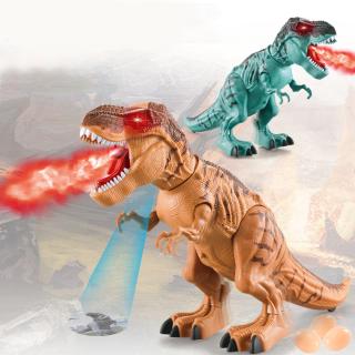 Electric Spray Lay Eggs Dinosaur Toy Walking Dinosaur Model Projected Toy