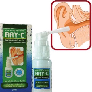 Xịt tan ráy tai trẻ em ,vệ sinh tai Ray C