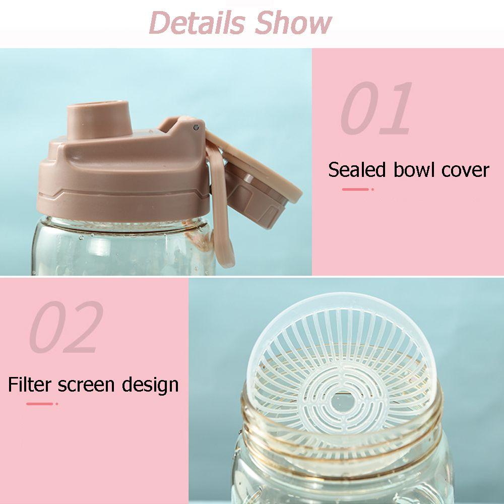 PISTA Bình Nước Trong Suốt Chống Rò Rỉ Dung Tích 1500ml