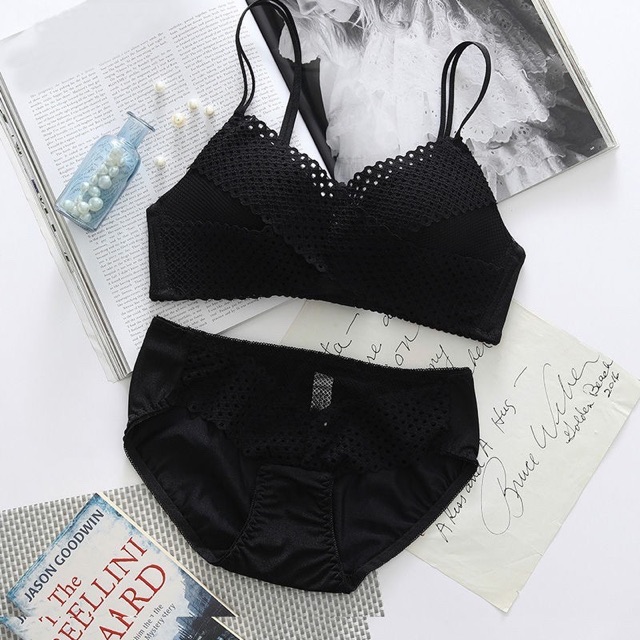 Bộ Đồ Lót Sweet Girl Không Gọng Đệm Mỏng Siêu Hot | BigBuy360 - bigbuy360.vn