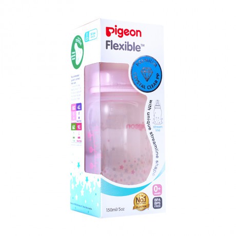 Bình sữa Pigeon PP Streamline 150ml / 250ml cổ hẹp hình ngôi sao