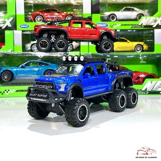 Mô hình xe ô tô Ford F150 Raptor 6x6 tỉ lệ 1:28 màu xanh