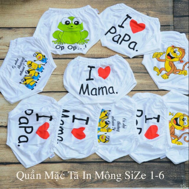 Combo 30 Quần chip mông thú cho bé