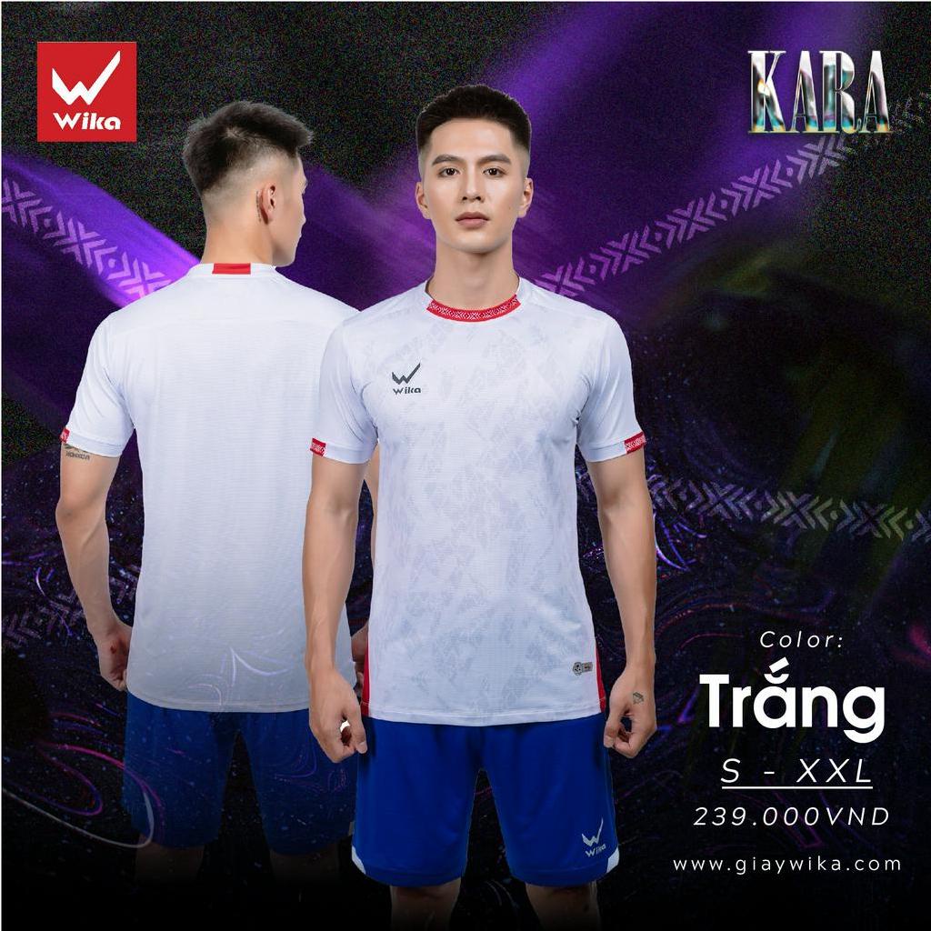 Bộ Quần Áo Đá Bóng Wika Kara Kết Cấu Vải Co Giãn 4 Chiều Mềm Mịn, Thoáng Thí Thấm Hút Tốt