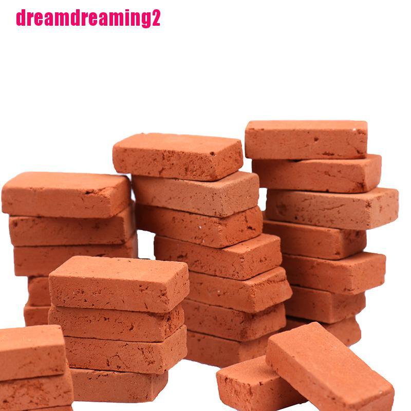 Bộ 50 Mô Hình Gạch Thu Nhỏ Tỉ Lệ 1 / 16 Dùng Để Trang Trí Tiểu Cảnh