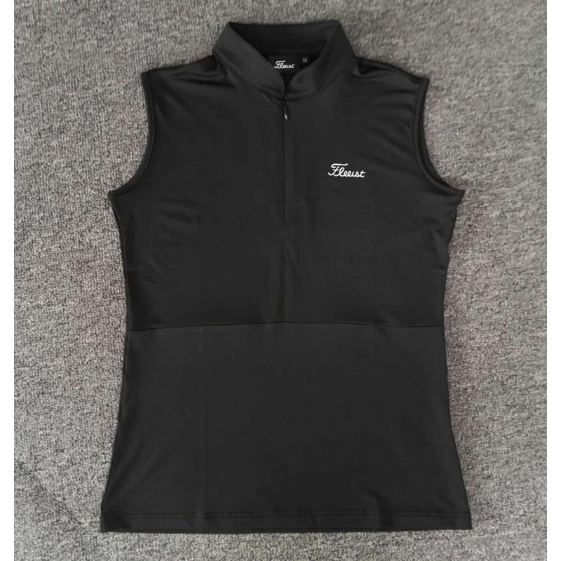 Tit Áo Thun Chơi GOLF Sát Nách Dáng Ôm Cổ Đứng Nhanh Khô Cho Nữ