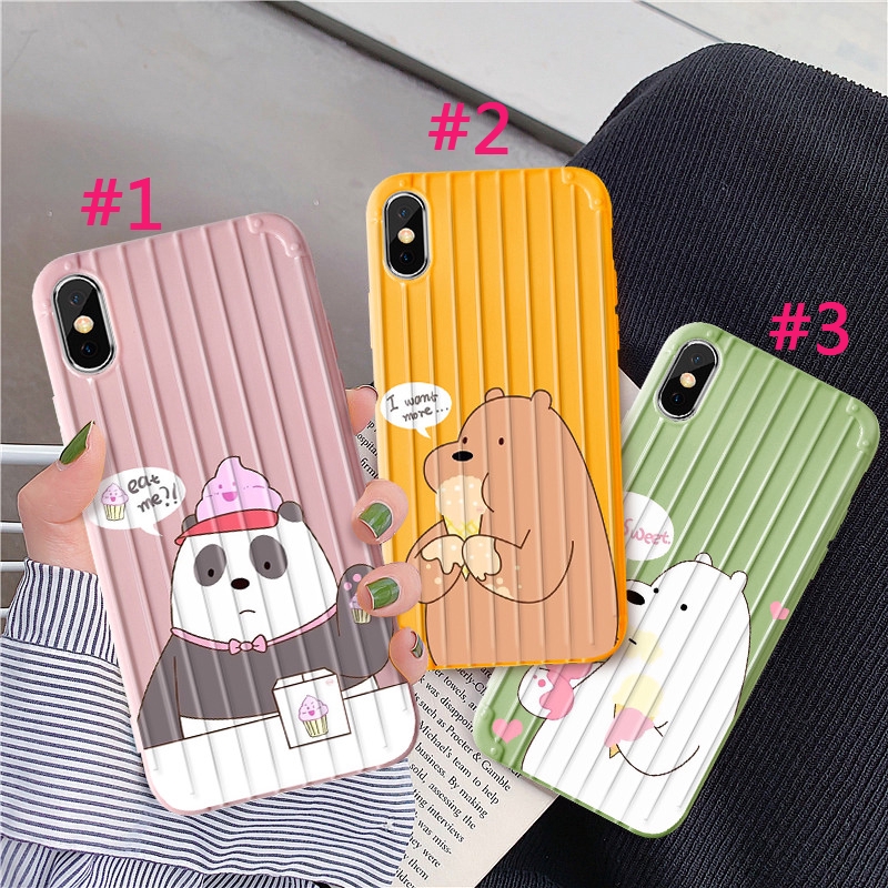 Ốp điện thoại silicone vân nổi in hình gấu dễ thương cho Iphone 6/7/8/6s/6sp/6p/7p/8p/X/XS/XR/XS MAX | BigBuy360 - bigbuy360.vn