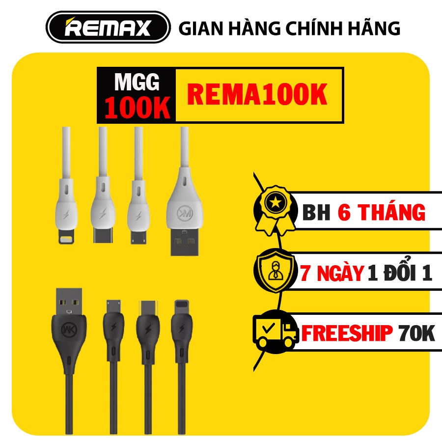 Cáp Sạc Remax WK WDC-072a cho điện thoại Samsung, oppo
