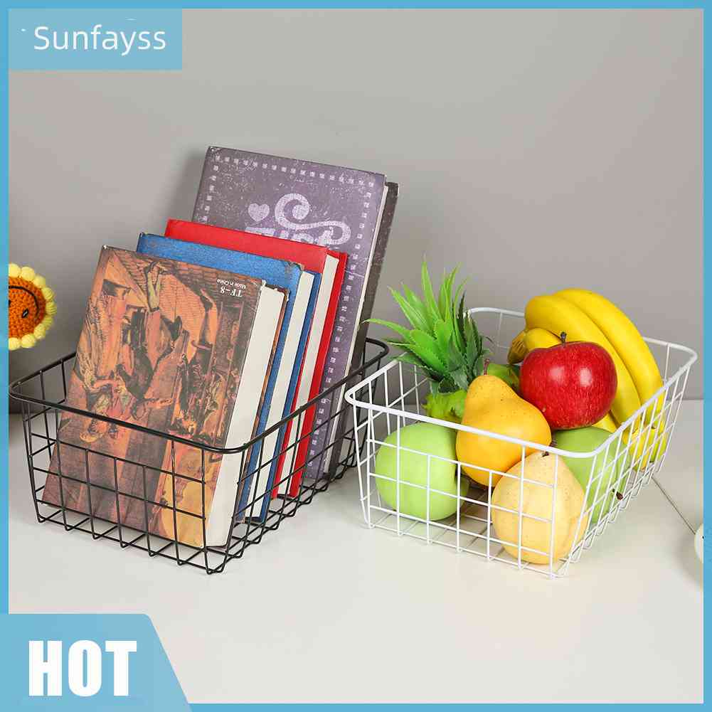 Sunfa Giỏ Sắt Nghệ Thuật Đựng Đồ Dùng Để Bàn Sắp Xếp Gọn Gàng Bằng Kim Loại