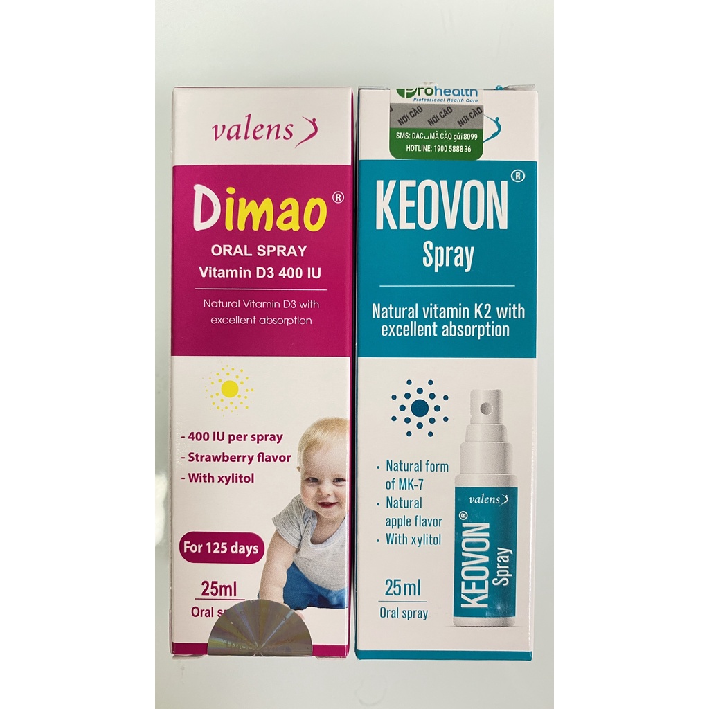 Combo Dimao D3,Keovon Vitamin K2.Giúp Hấp Thụ Canxi,Phát Triển Chiều Cao Cho Bé