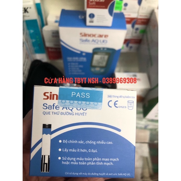 ❤ TẶNG 100 TEST Máy Đo Tiểu Đường,đường huyết Và Axit Uric  2 Trong 1 Sinocare AQ UG