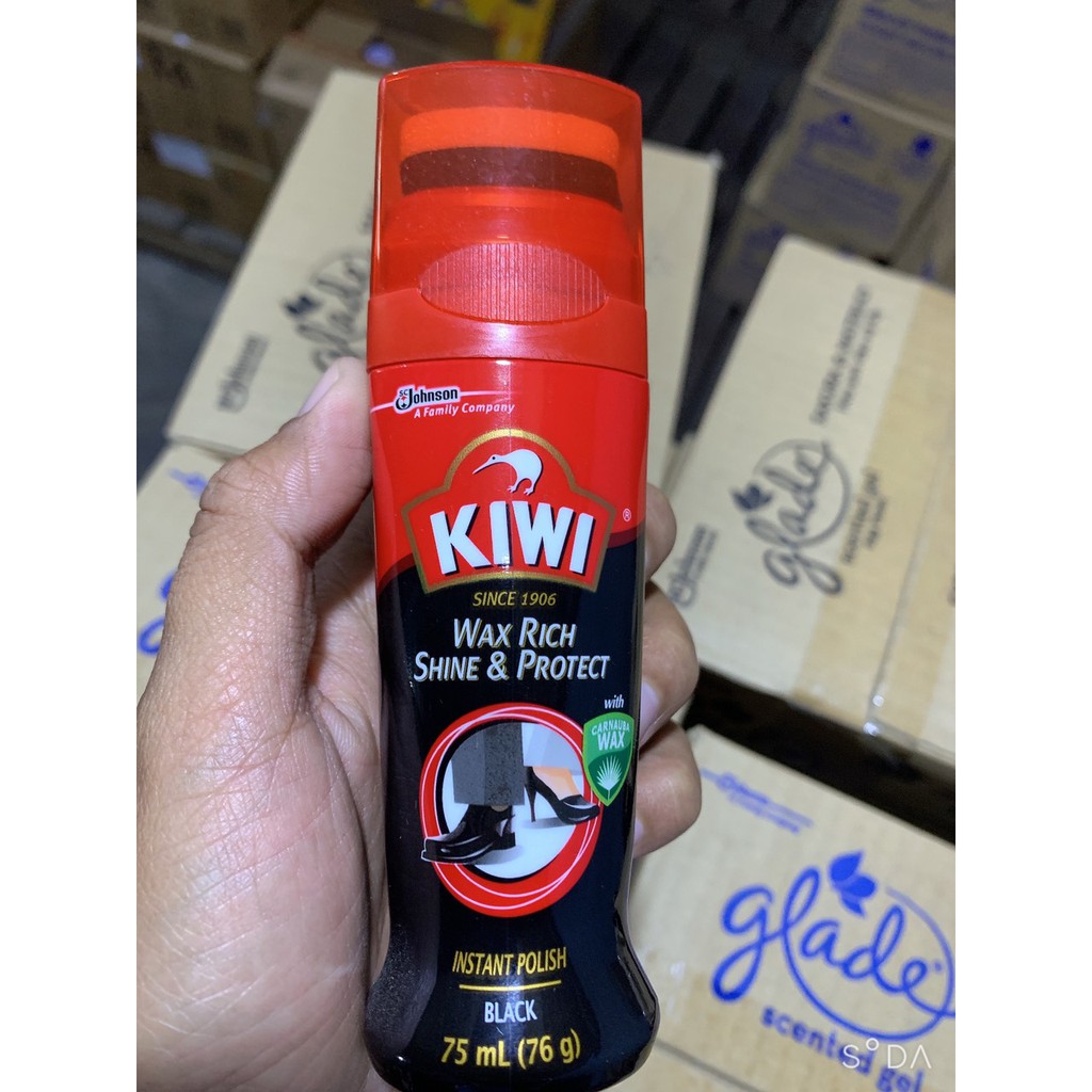 Xi Nước Đánh Giày Kiwi Đen 75ml Khô nhanh