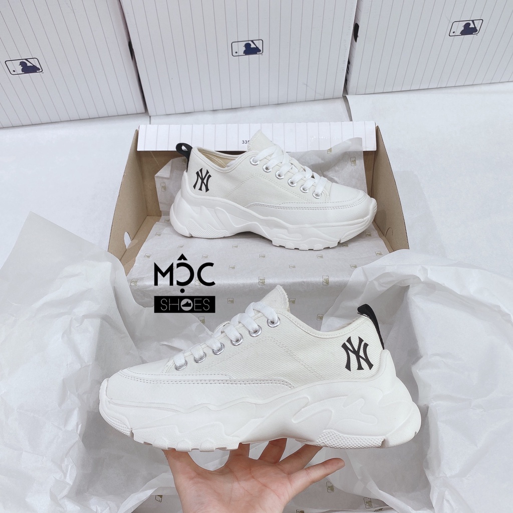 [CHÍNH HÃNG] Giày thể thao Sneaker MLB Chunky cố Thấp New York Yankees màu Trắng