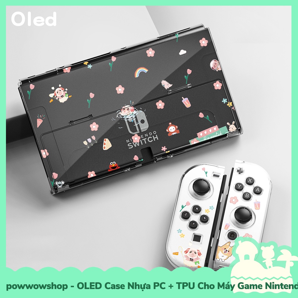[Sẵn VN - Hỏa Tốc] OLED Case Ốp Nhựa PC &amp; TPU Dành Cho Máy Game Nintendo Switch Phong Cách Anime Manga Game