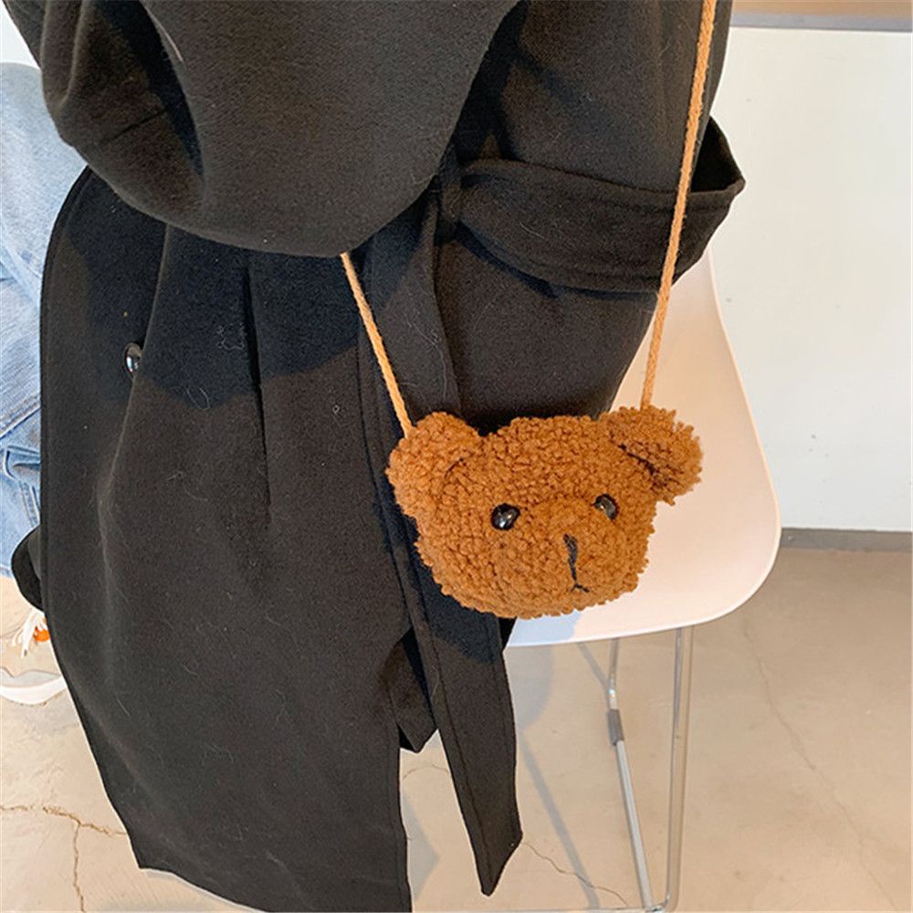 Túi Đeo Chéo Hình Gấu Bông Màu Cầu Vồng Dễ Thương