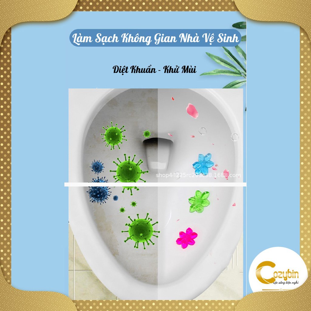 Gel khử mùi bồn cầu  gel thơm khử trùng bồn cầu dạng thạch hình bông hoa với 7 mùi thơm cho toilet