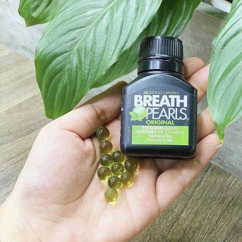 Viên uống thơm miệng Breath Pearls 50 viên Úc